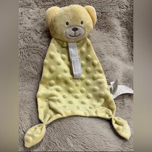 Swiggles Yellow Bear Plush Pacifier Holder Security Blanket‎